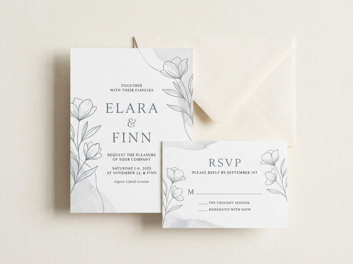 minimal wedding invitation