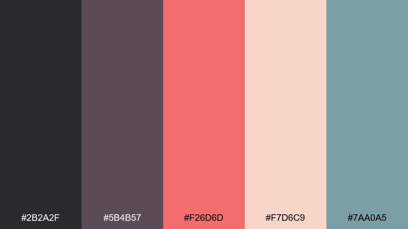ticket booth coral subway color palette with hex codes