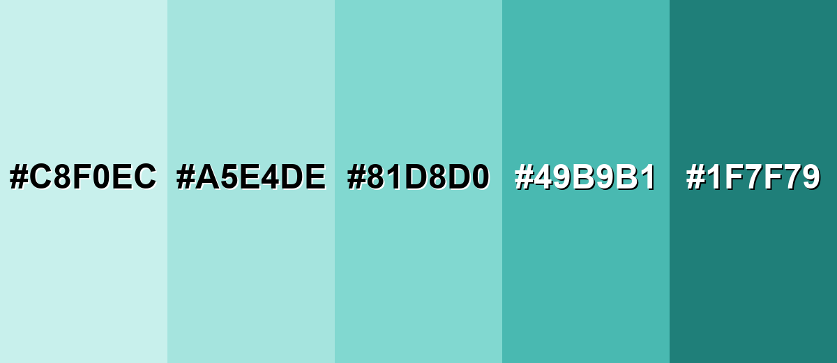 shades and variations of tiffany-blue-color