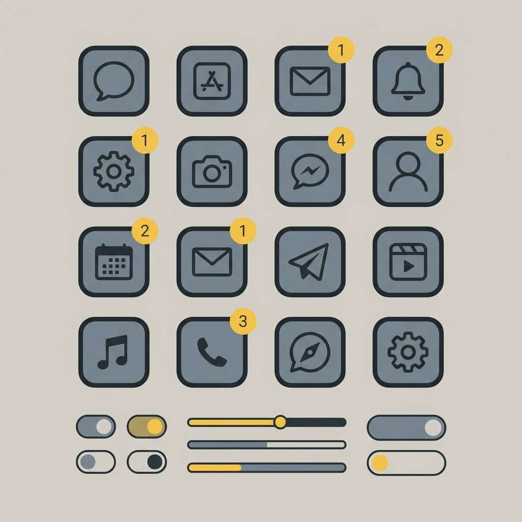 yellow ui accents