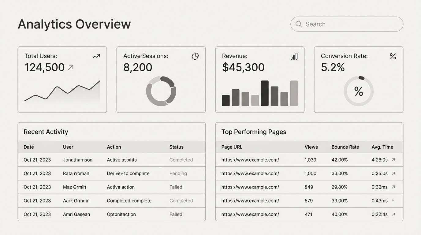 neutral saas dashboard