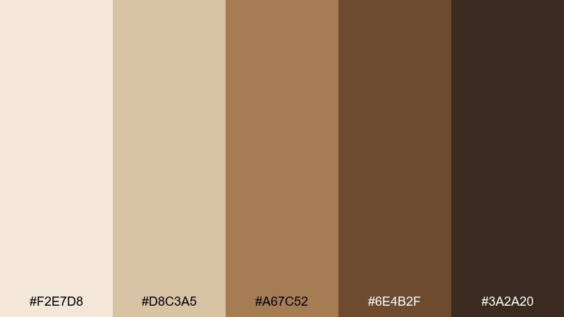 tobacco and linen wild west color palette with hex codes