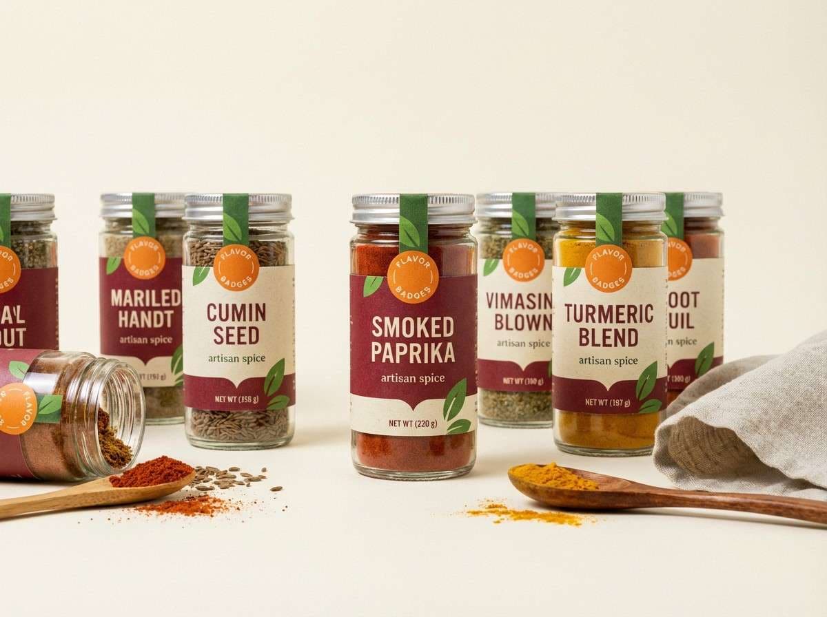 artisan spice label set