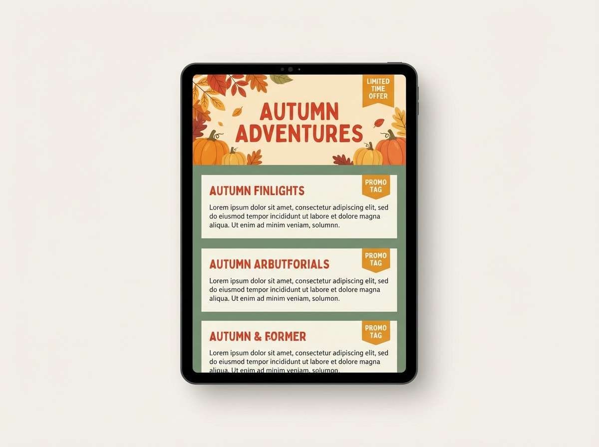 fall email newsletter design