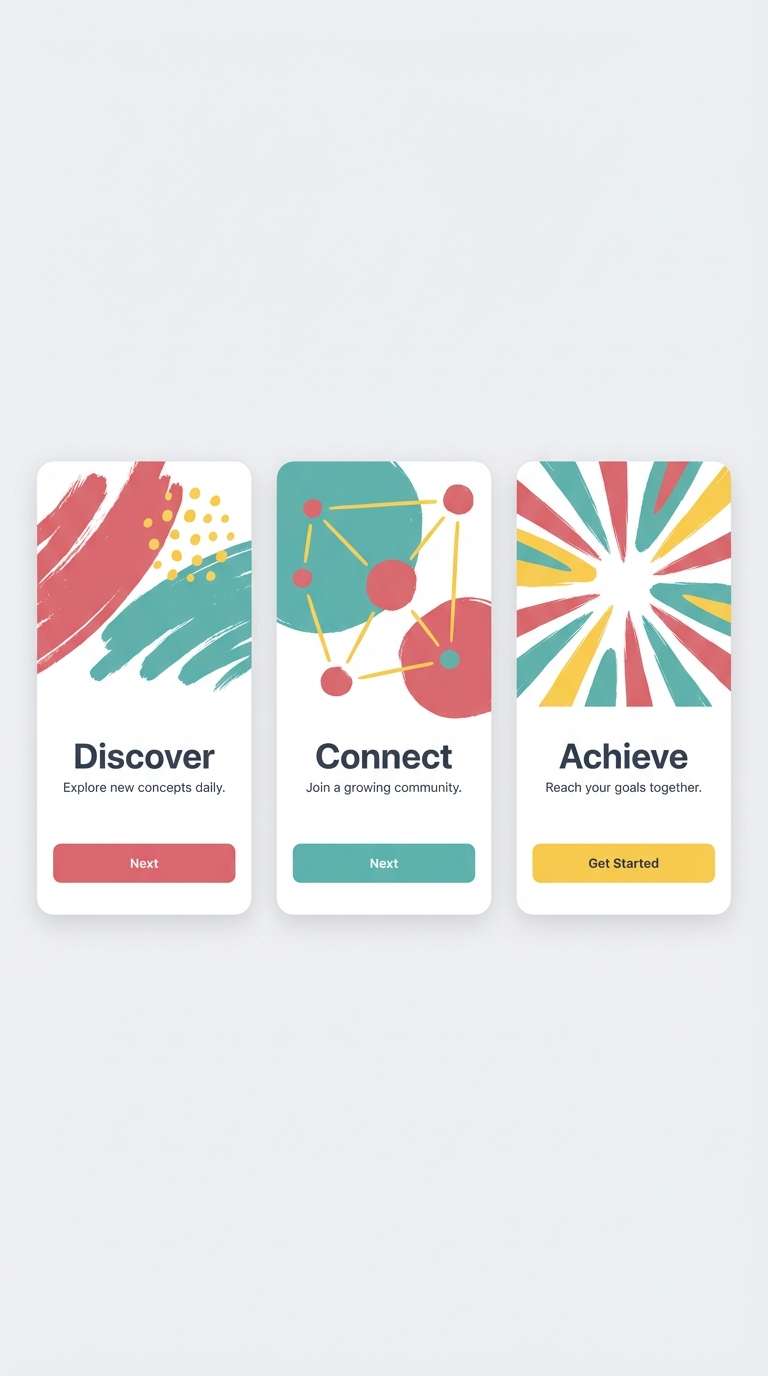 app onboarding ui screens