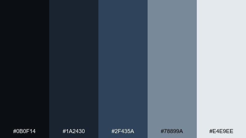 toolbelt navy industrial color palette with hex codes