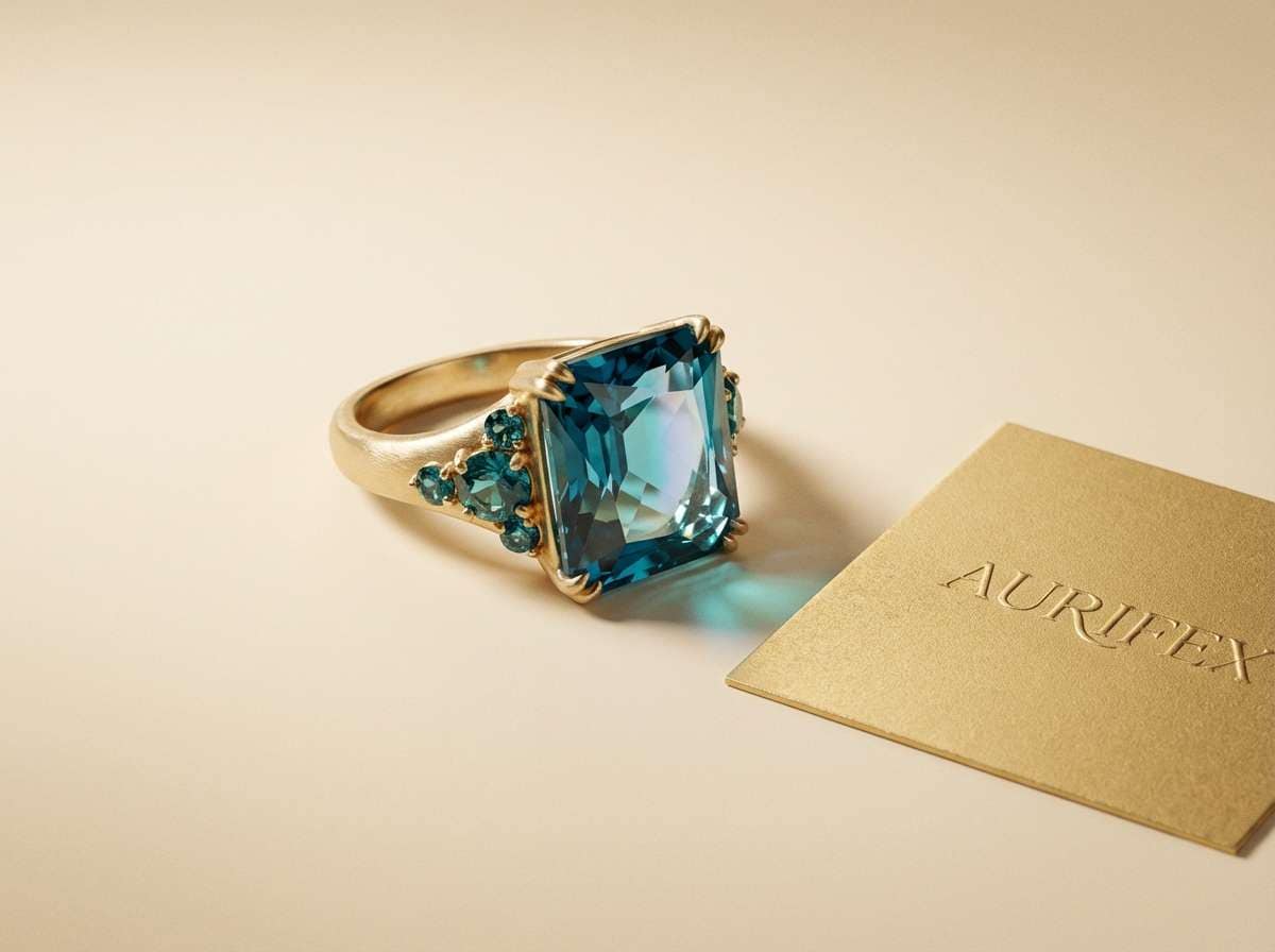 jewelry ad studio shot