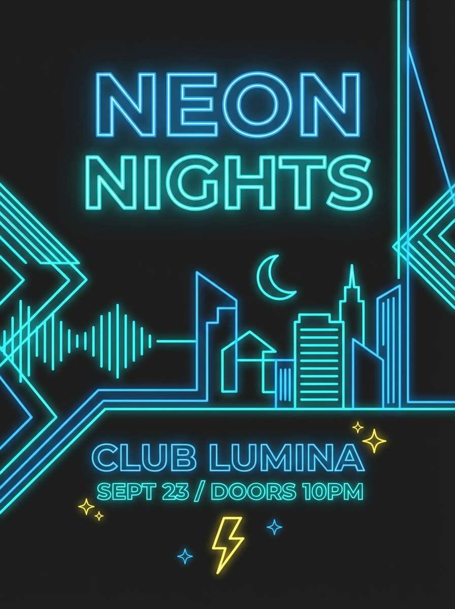 nightclub event poster