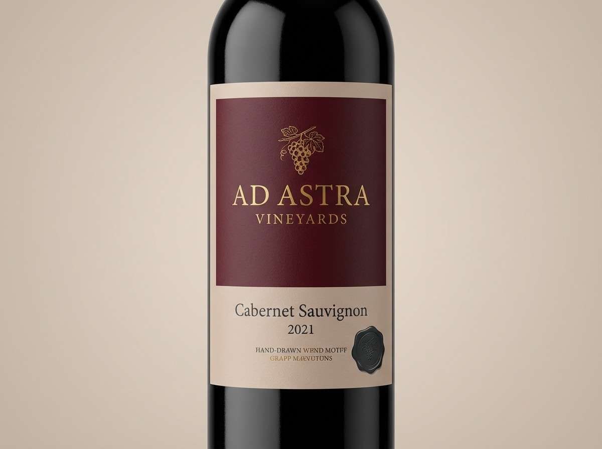 heirloom wine label mockup