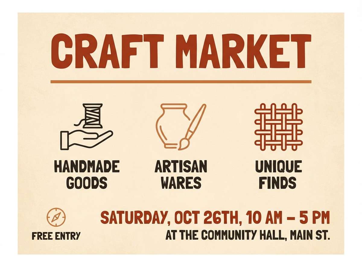 copper clay craft flyer