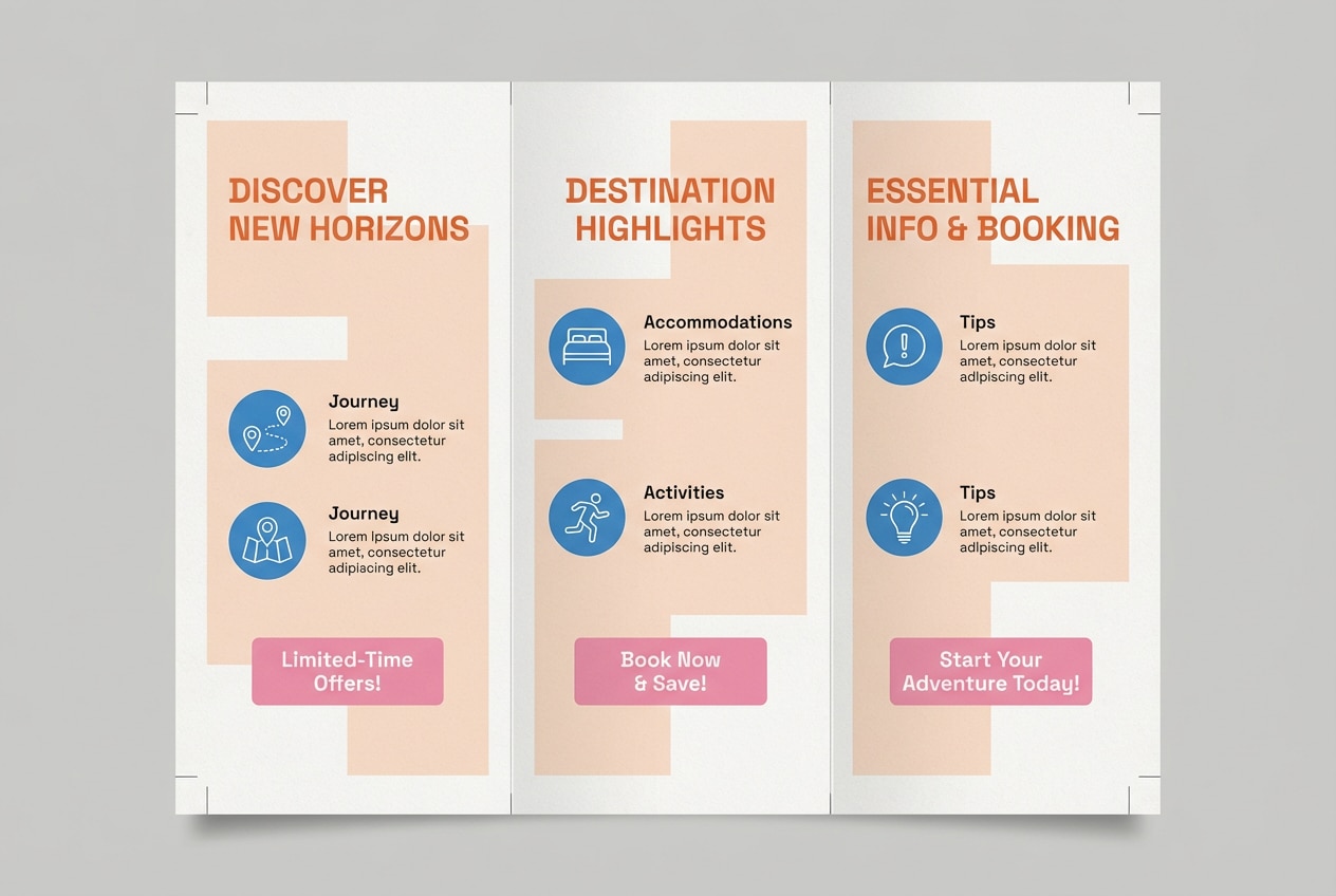 travel brochure layout