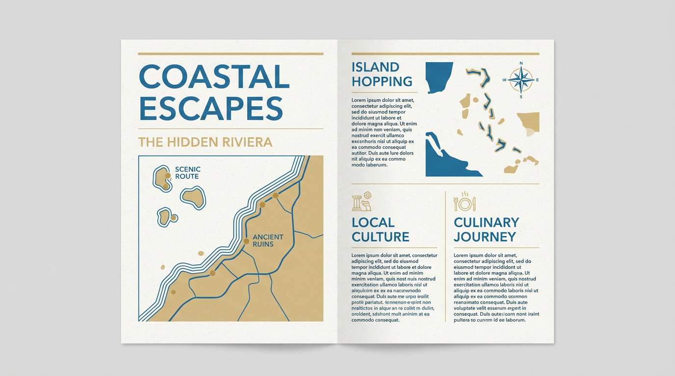 travel brochure layout