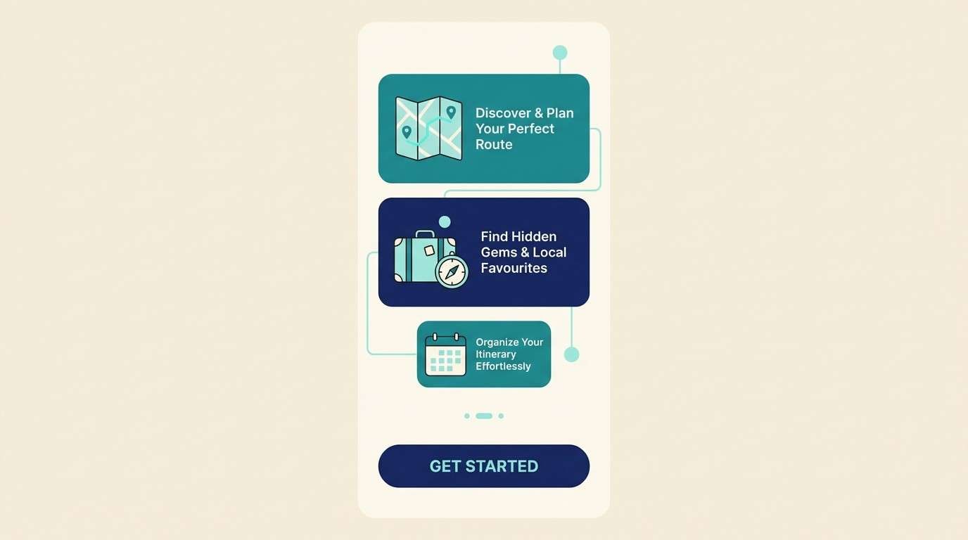trip planner onboarding ui