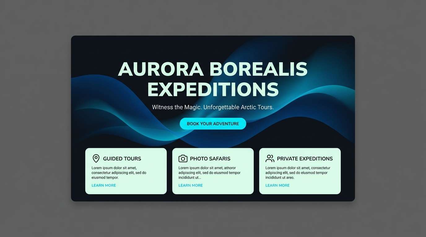 aurora tour landing page