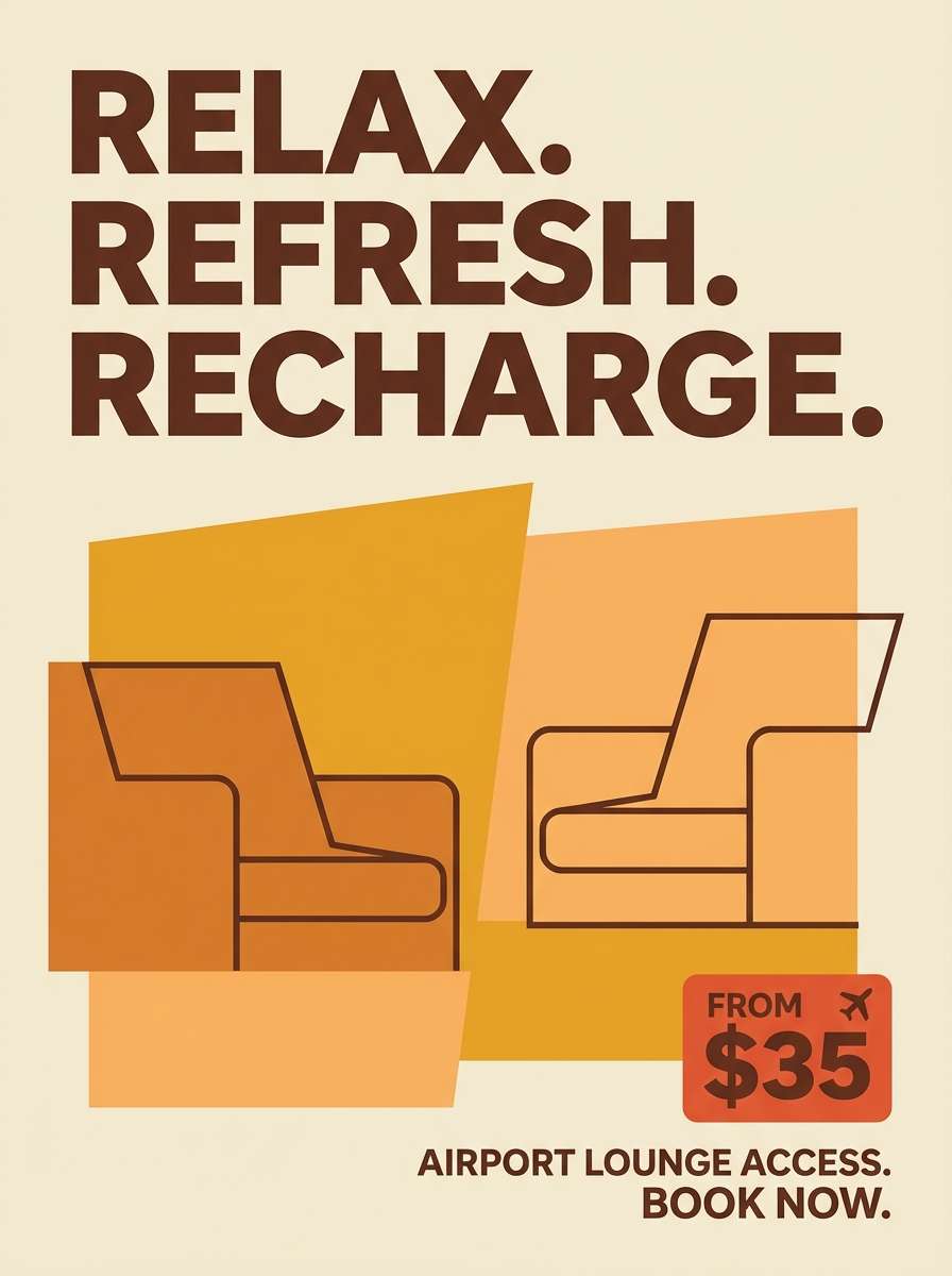 airport lounge promo poster