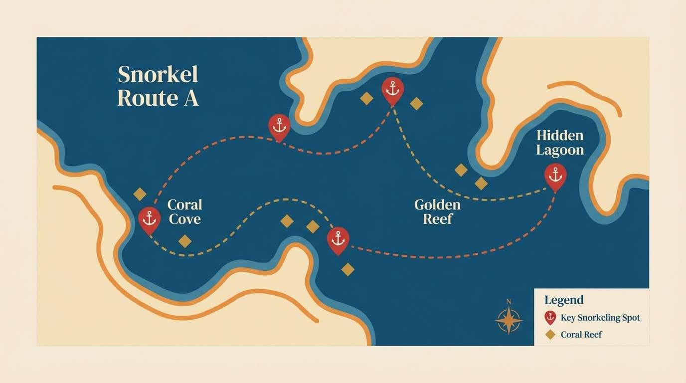 snorkeling spots map