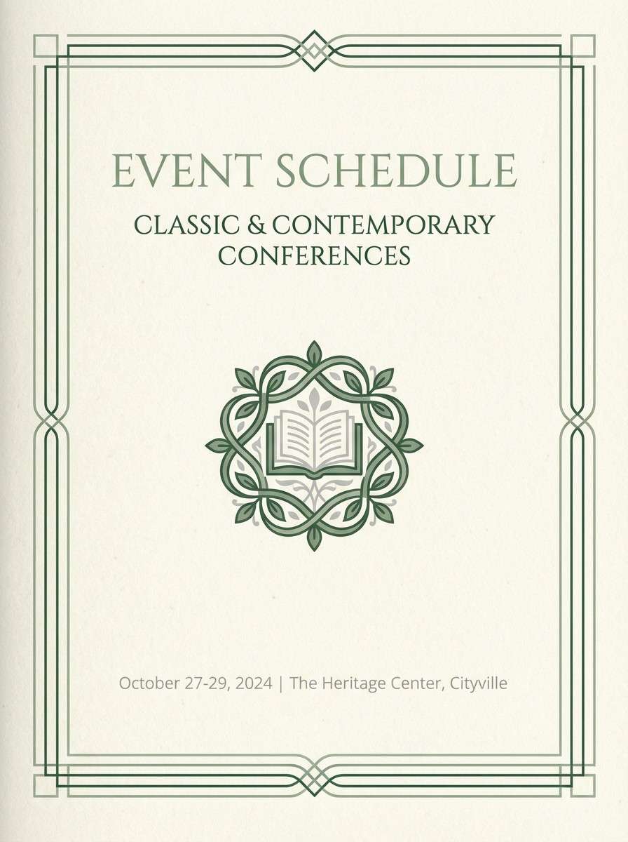 event schedule cover