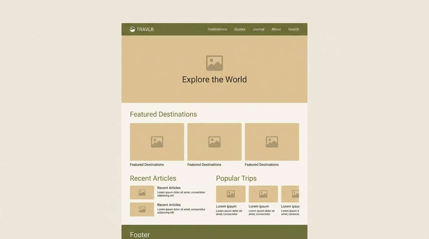 travel guide layout