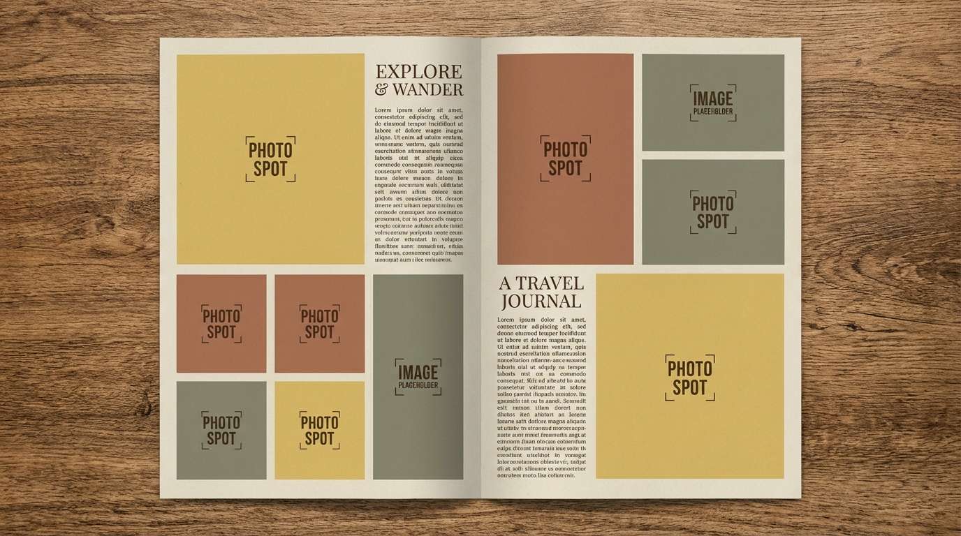 travel lookbook layout