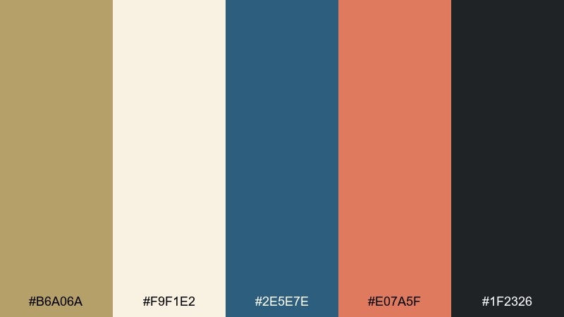 travel poster sand color palette with hex codes