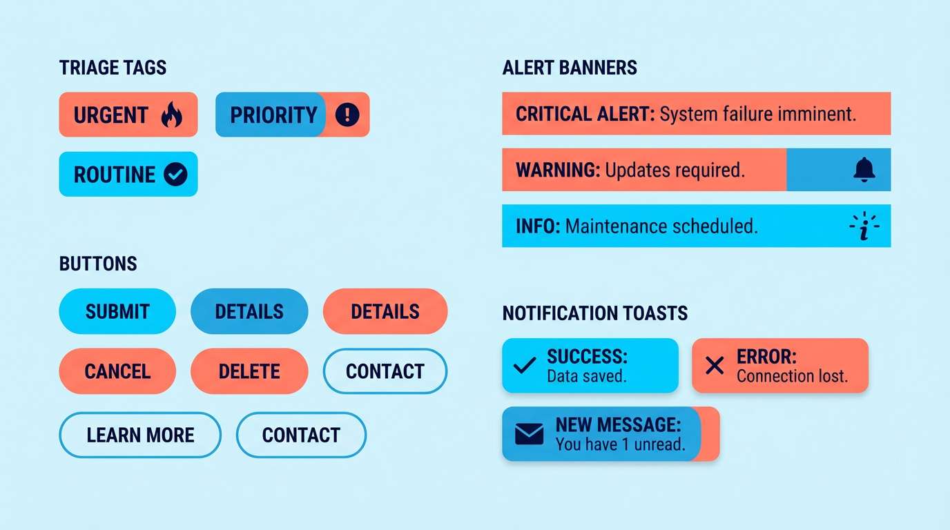triage alert ui components