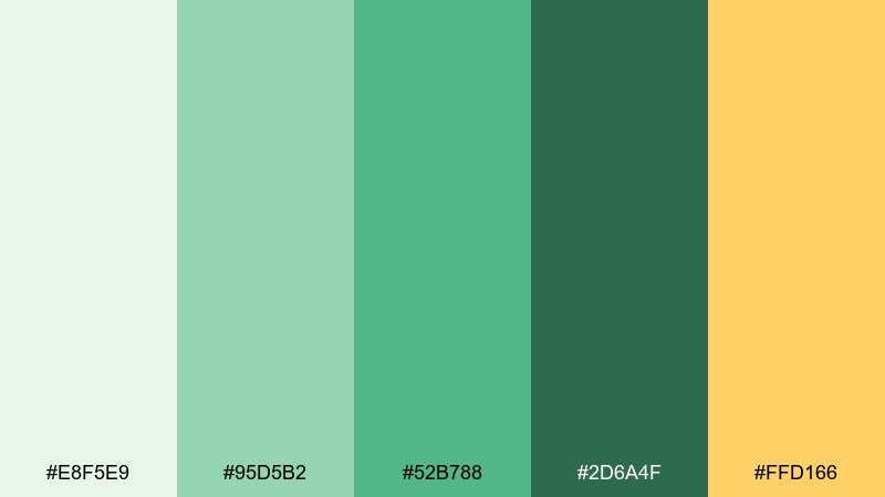 tropic canopy color palette with hex codes