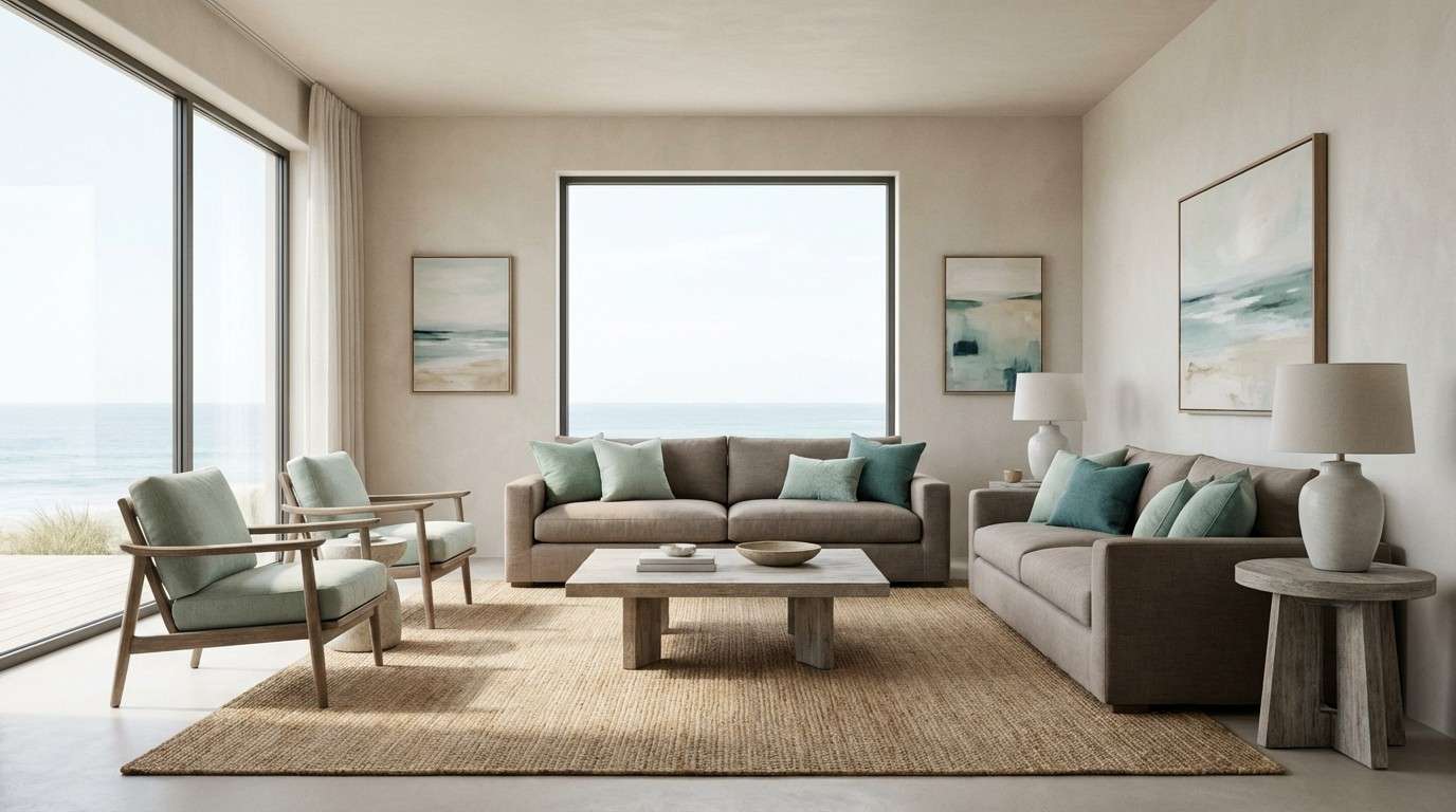 coastal living room palette