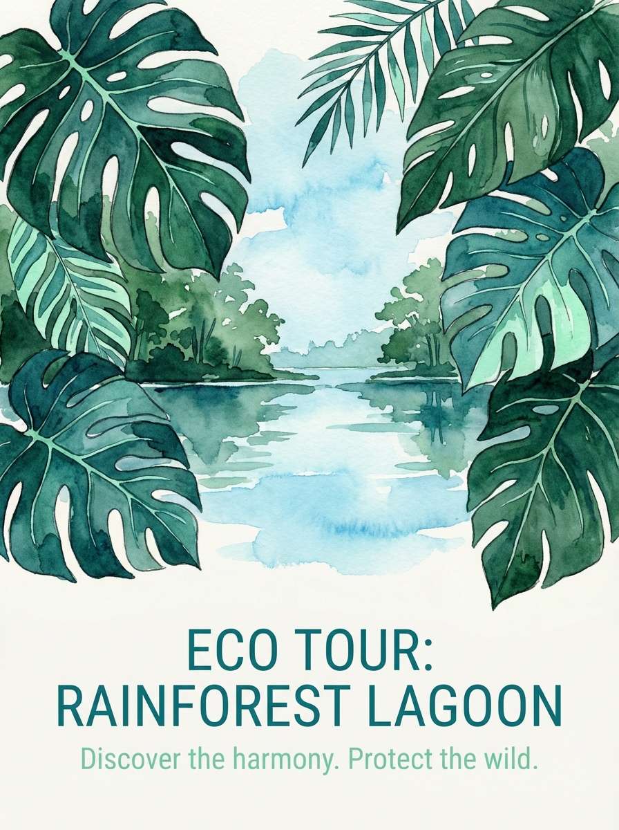 eco tour poster illustration