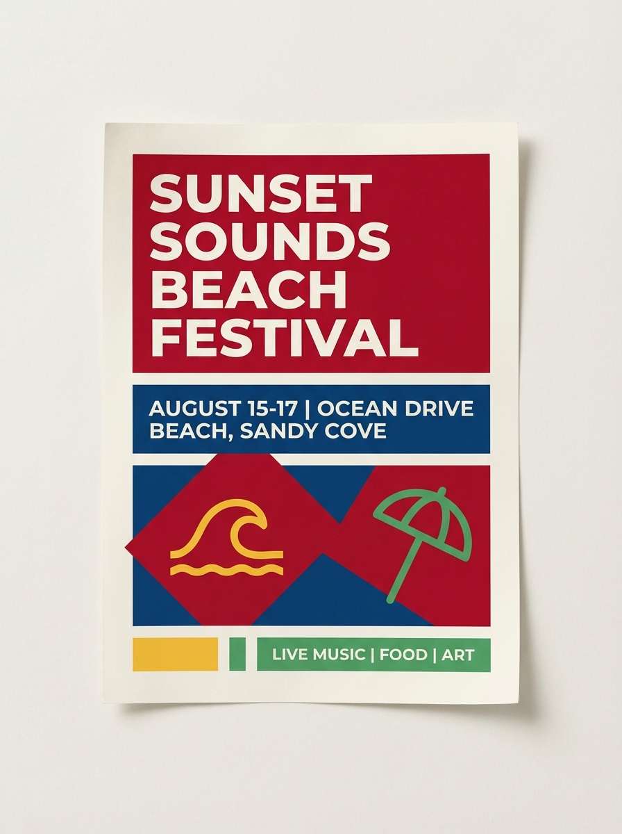 beach festival flyer