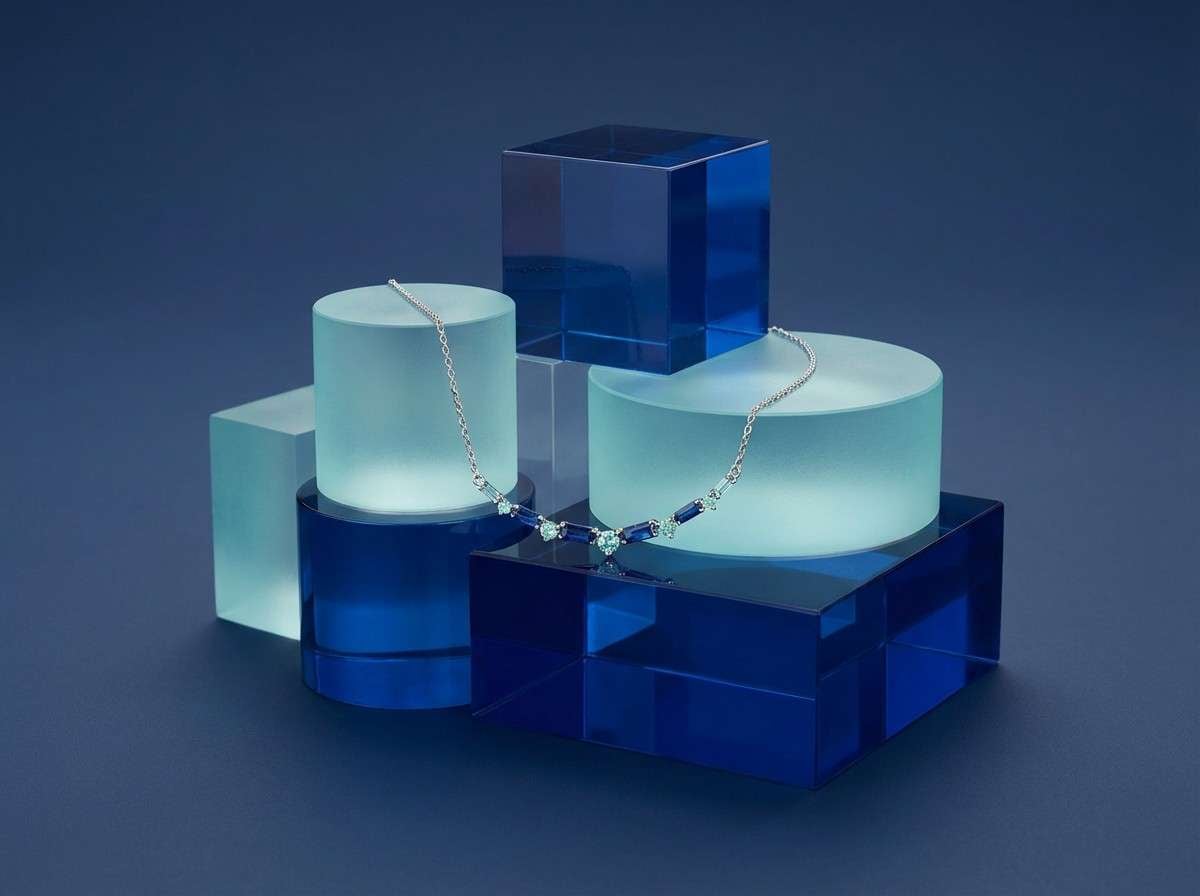 blue sea glass jewelry photo