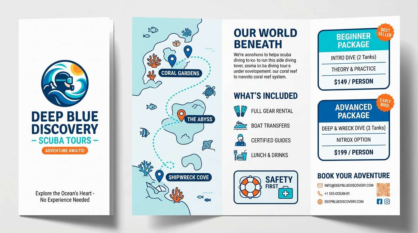 scuba tour brochure