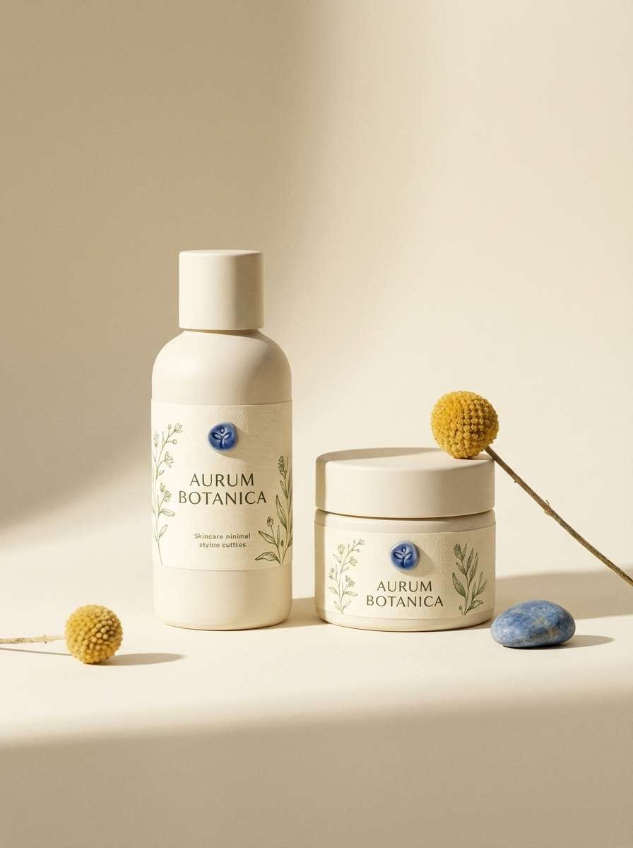 minimal skincare product ad