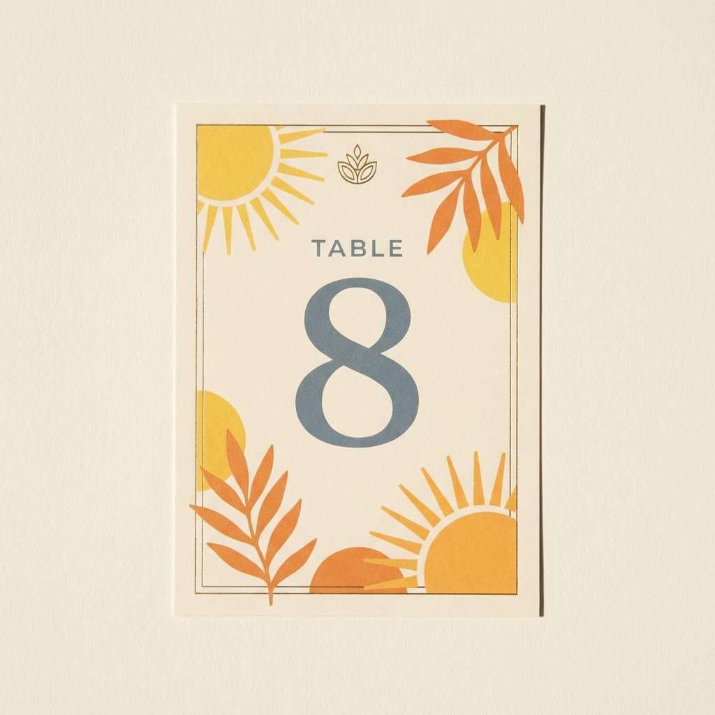 table number card