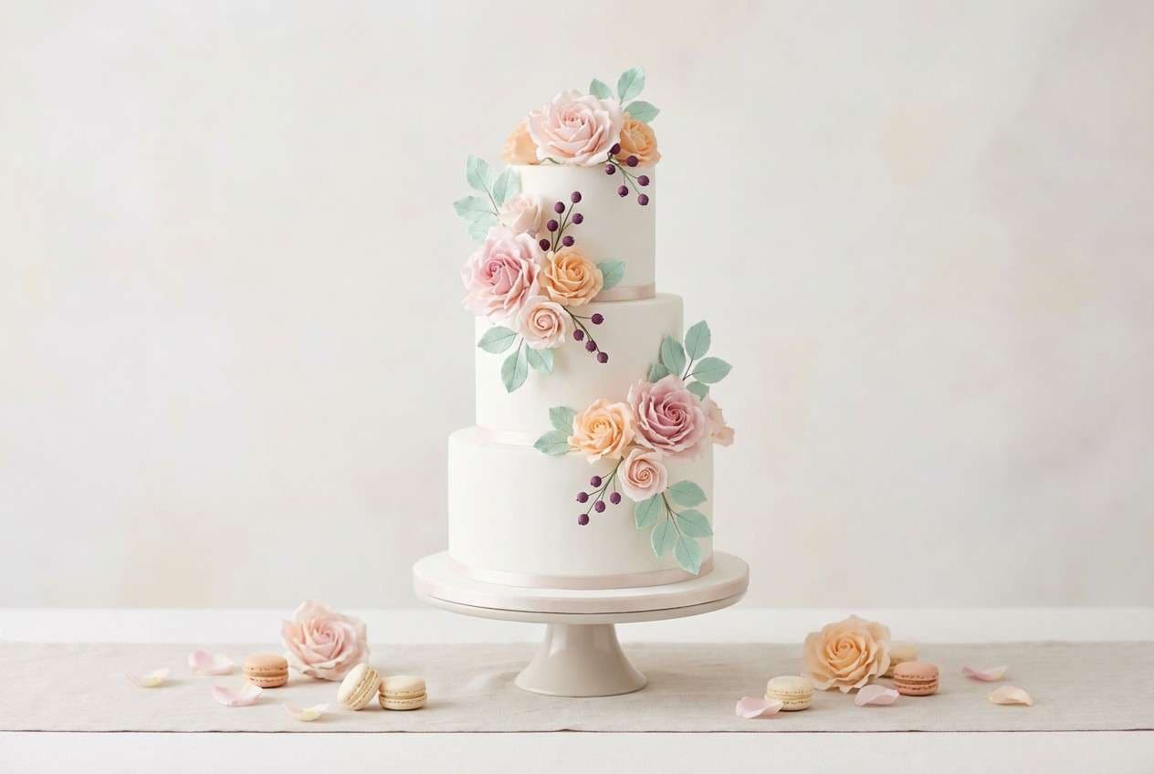 pastel wedding cake