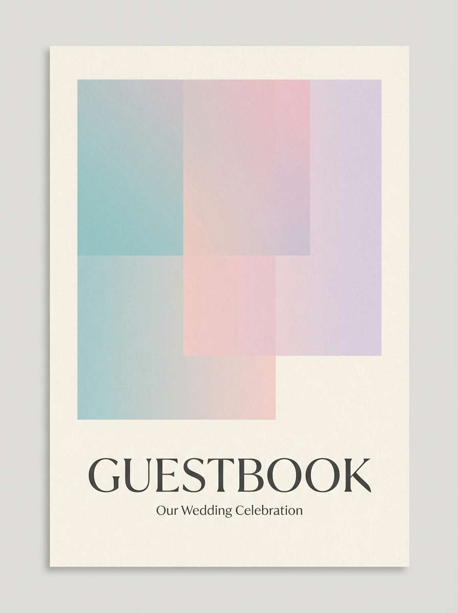 pastel guestbook cover