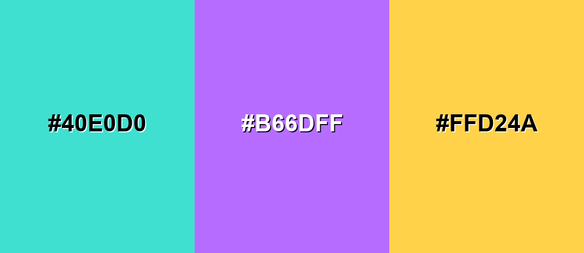 triadic combinations of turquoise-color