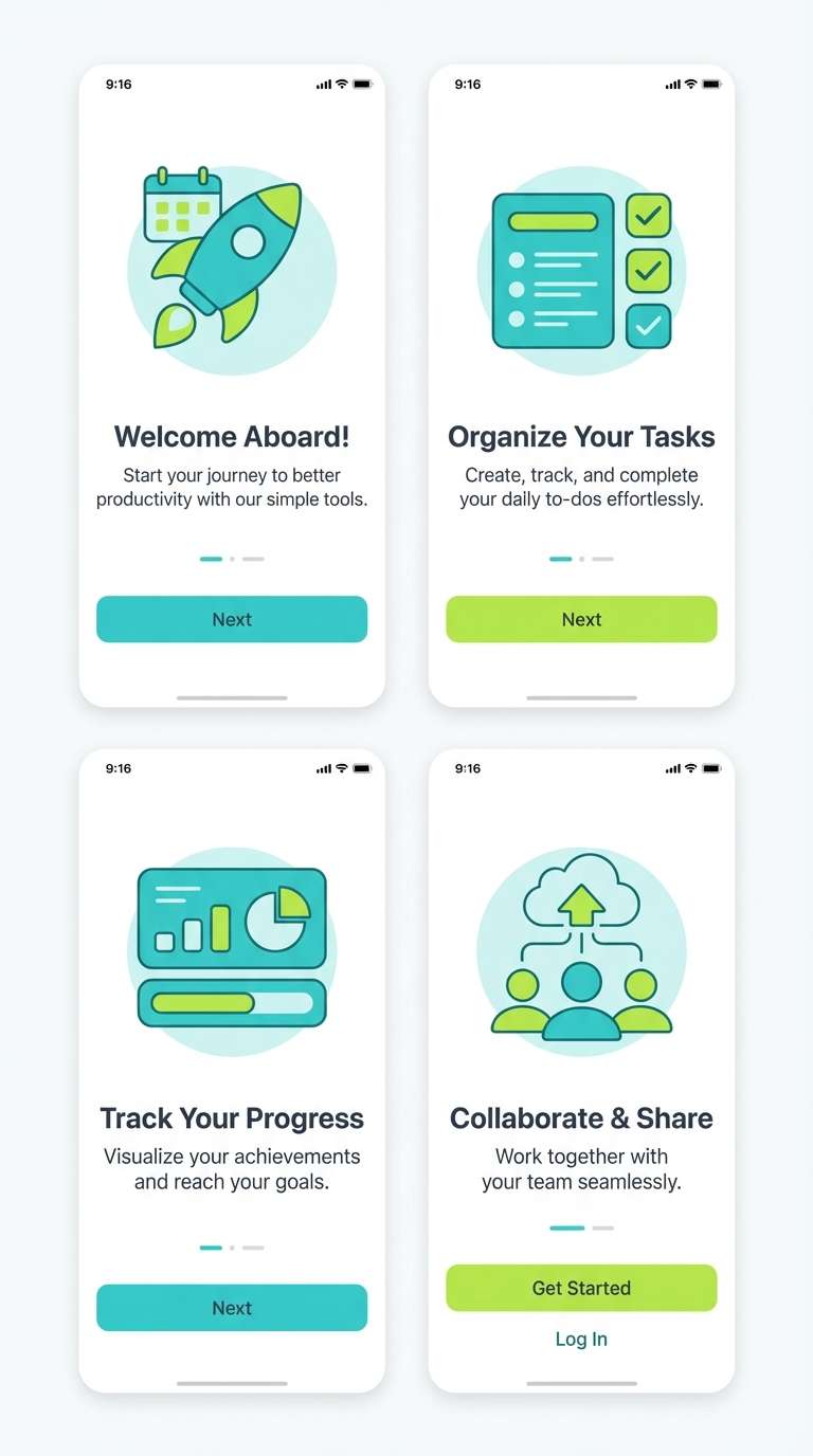 onboarding ui screens