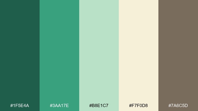 turtle bay island color palette with hex codes