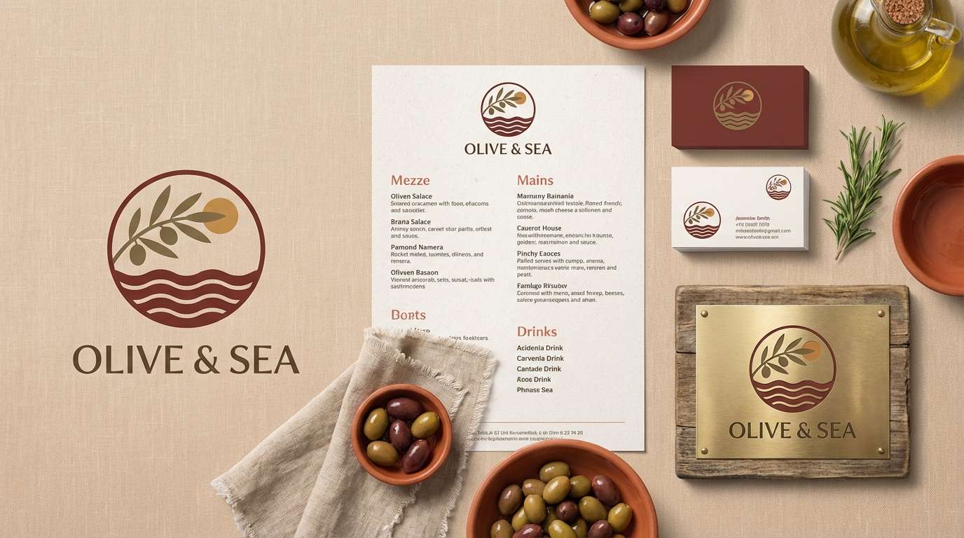 mediterranean brand kit mockup