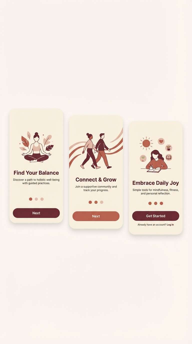 wellness onboarding ui