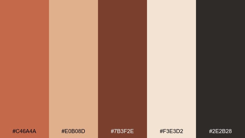 tuscan terracotta renaissance color palette with hex codes