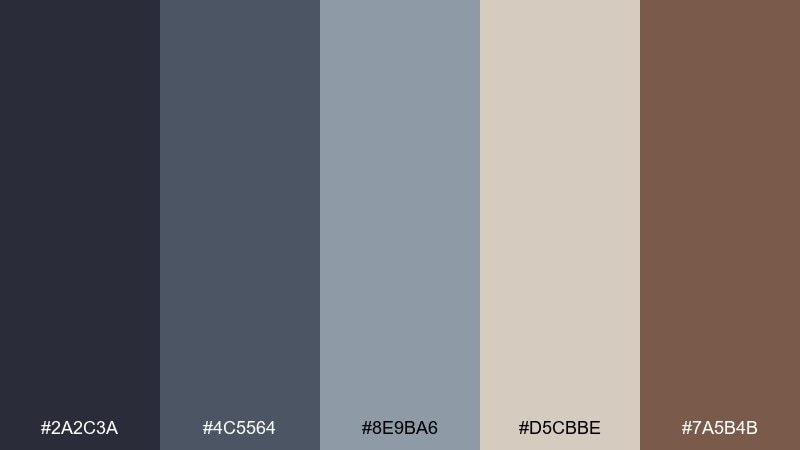 twilight farmhouse countryside color palette with hex codes