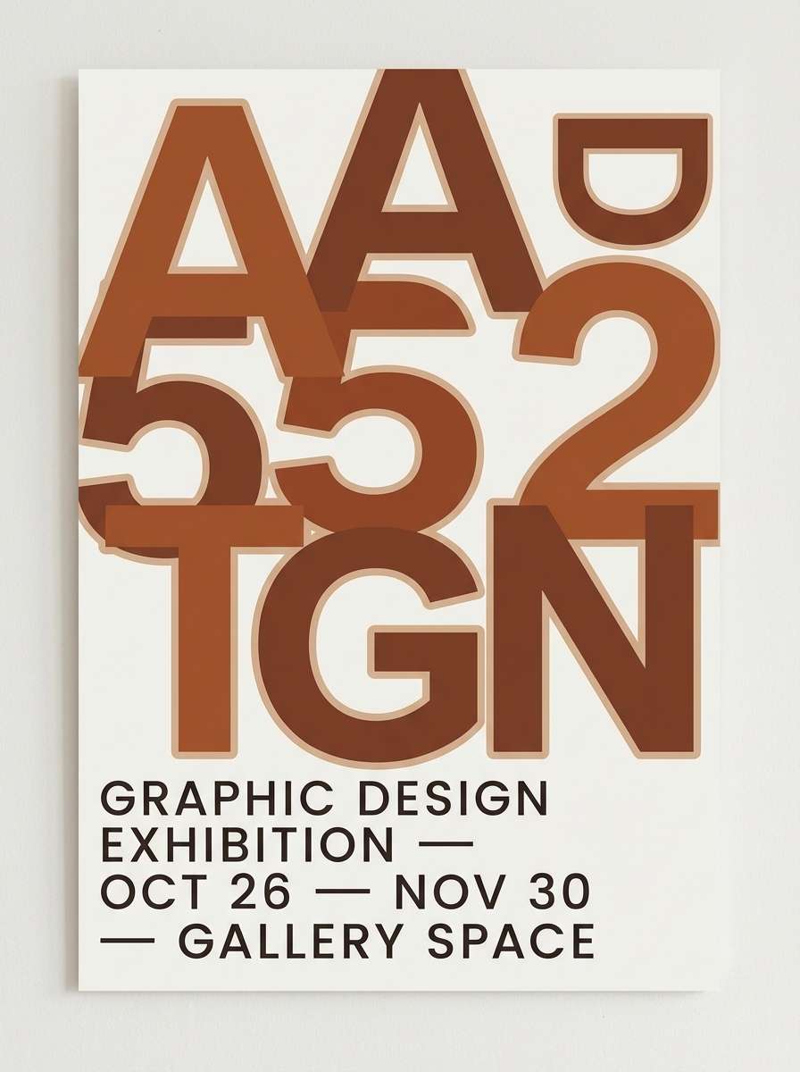 earthen typography poster