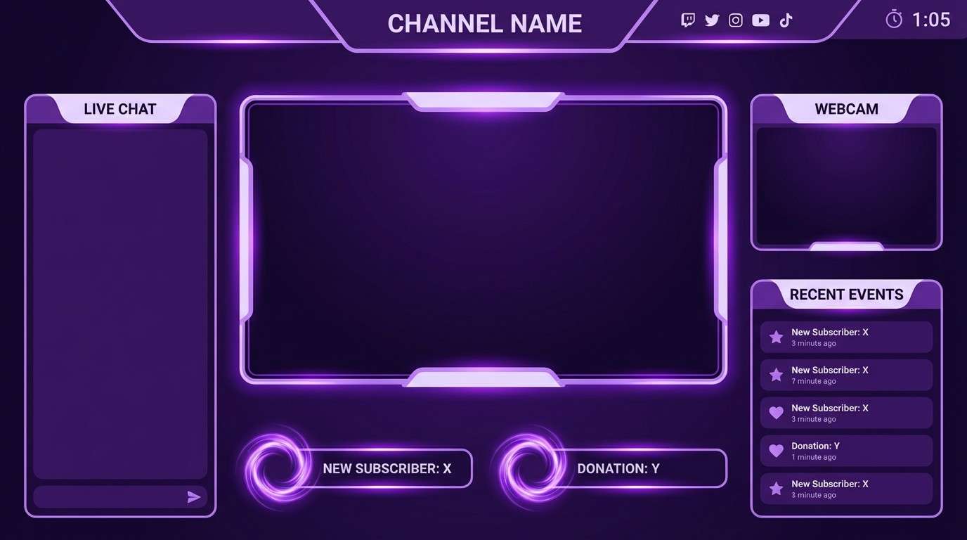ube gaming stream overlay