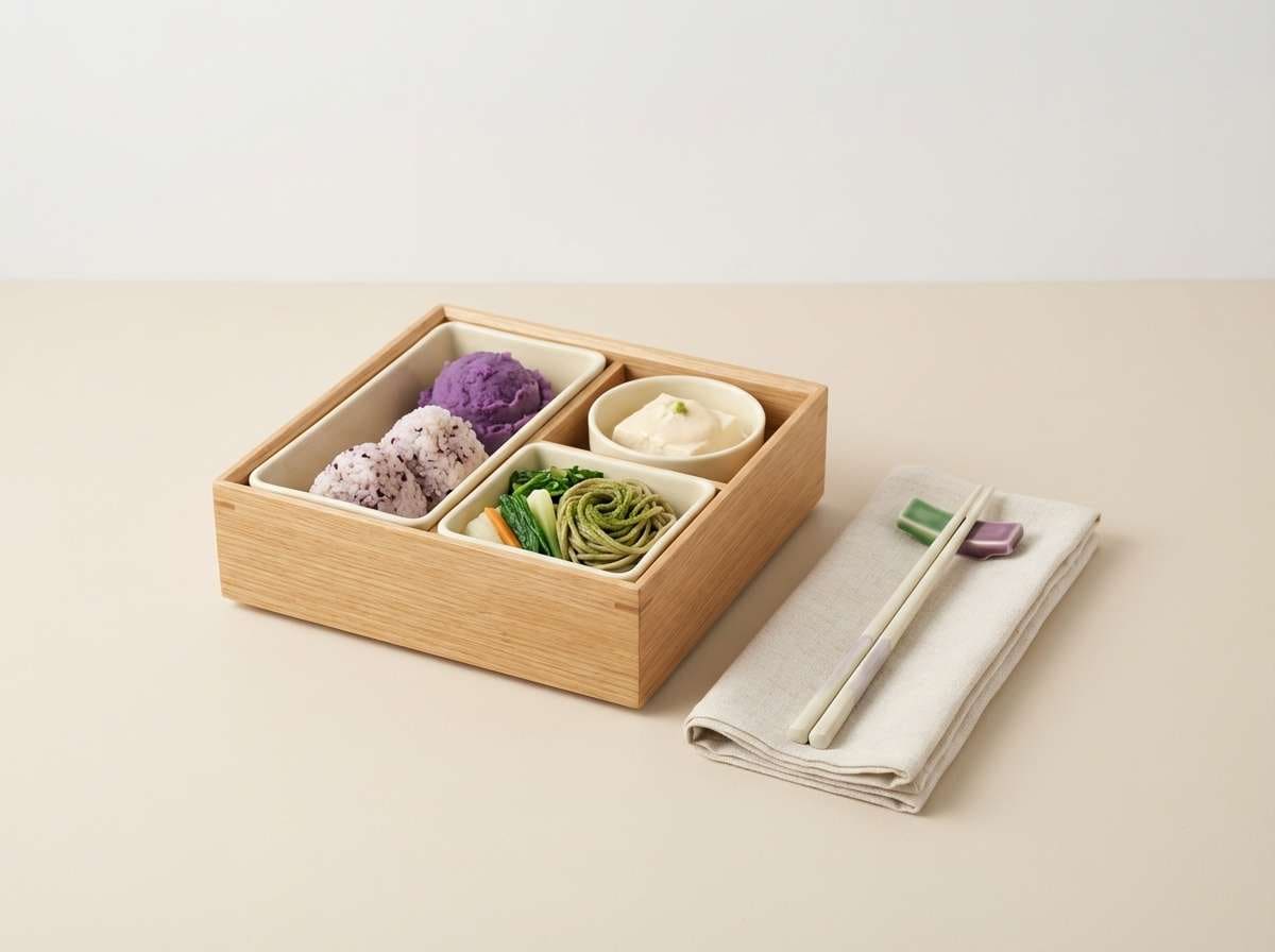 ube matcha bento shot