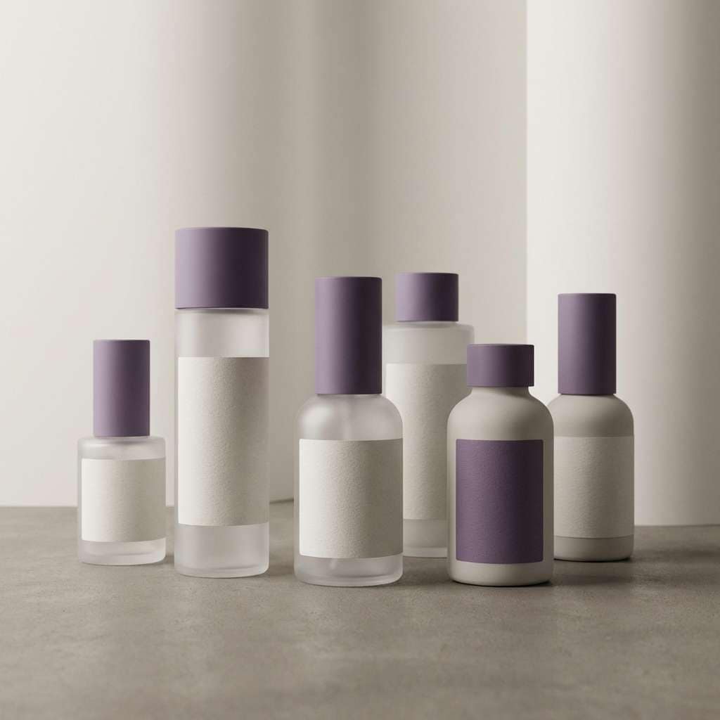 minimal skincare label set