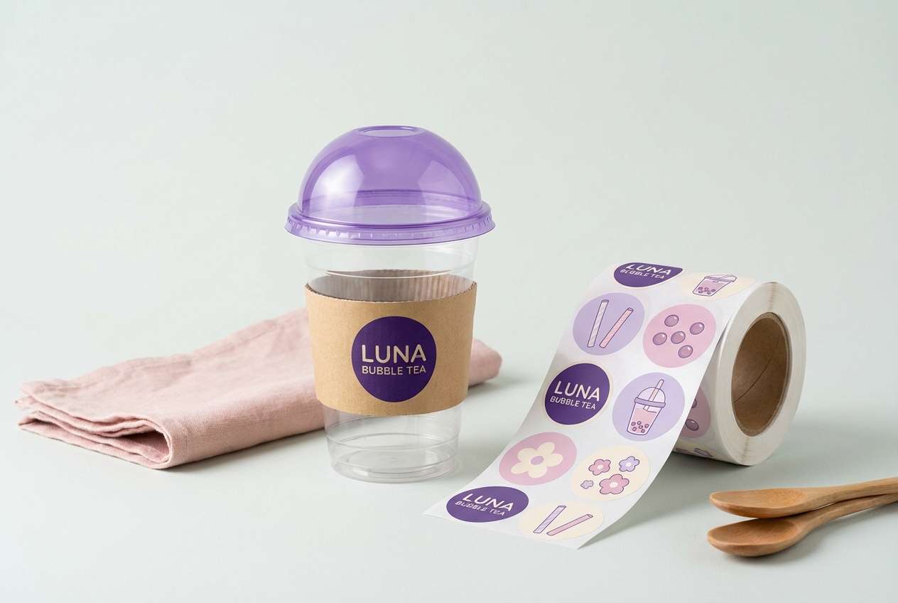 taro milk tea branding