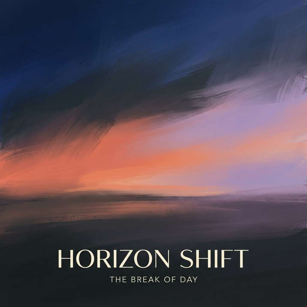 album cover in ultramarine and coral