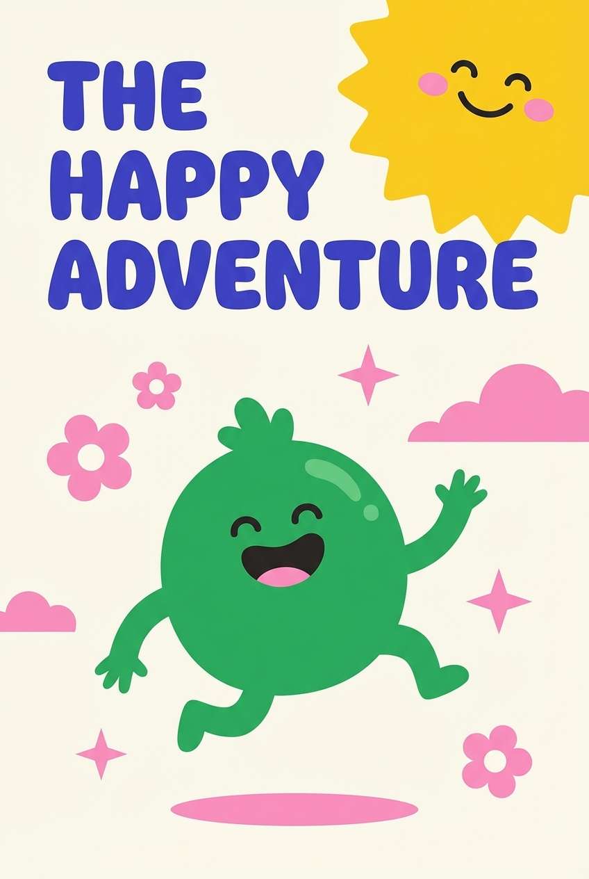 kids book cover in bright primaries