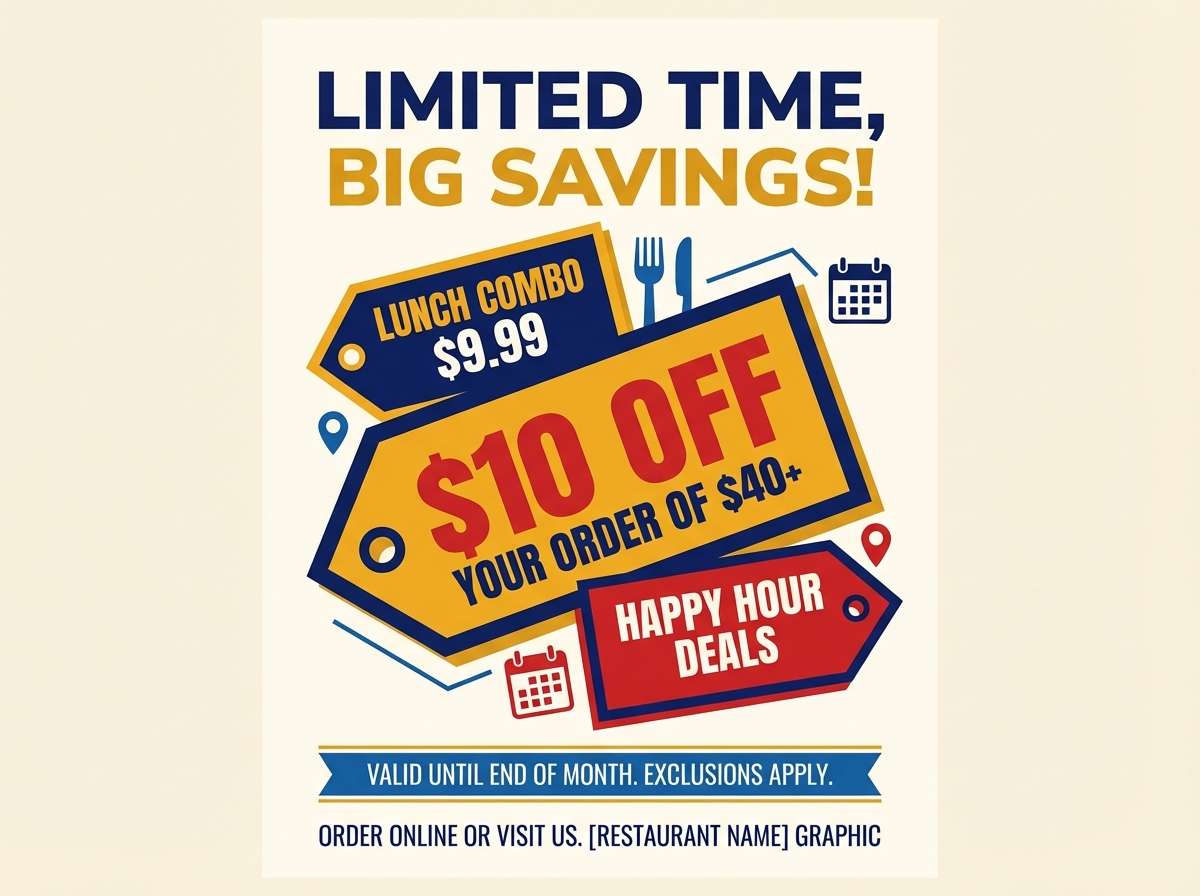 restaurant promo flyer